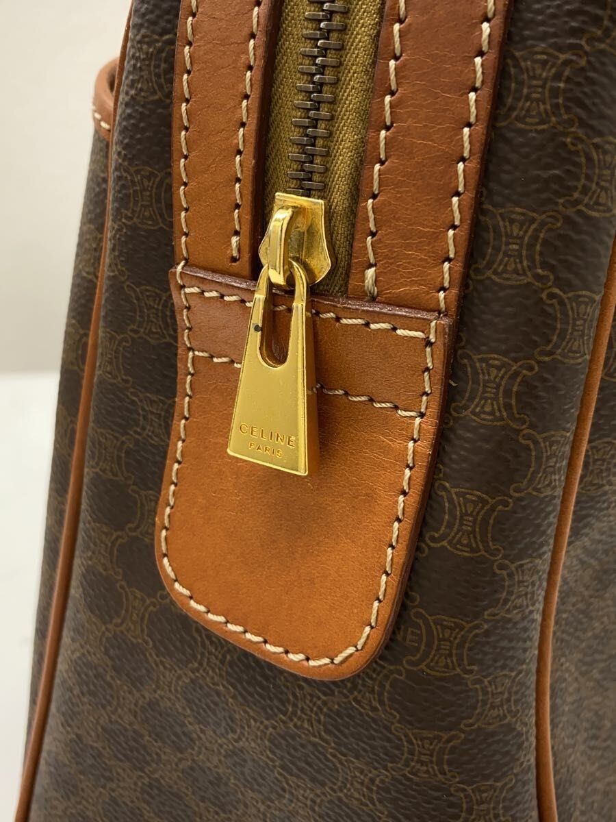 CELINE Handbag Mini Boston Macadam PVC BRW Total Pattern M13 Used