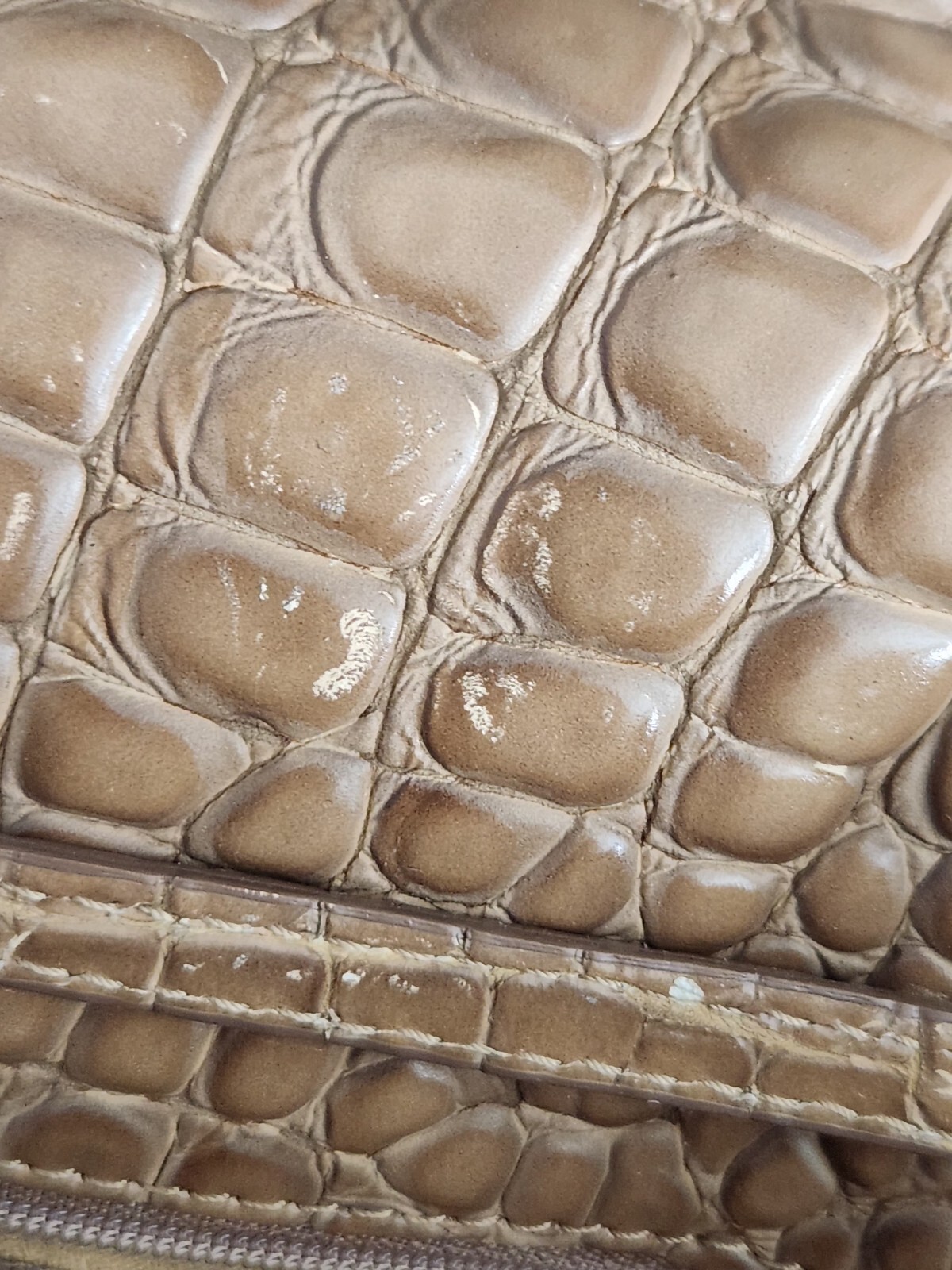 Jimmy Choo Rosabel Large Handbag Day Stainpea Mock Crock Nude Pre-owned Read!!!