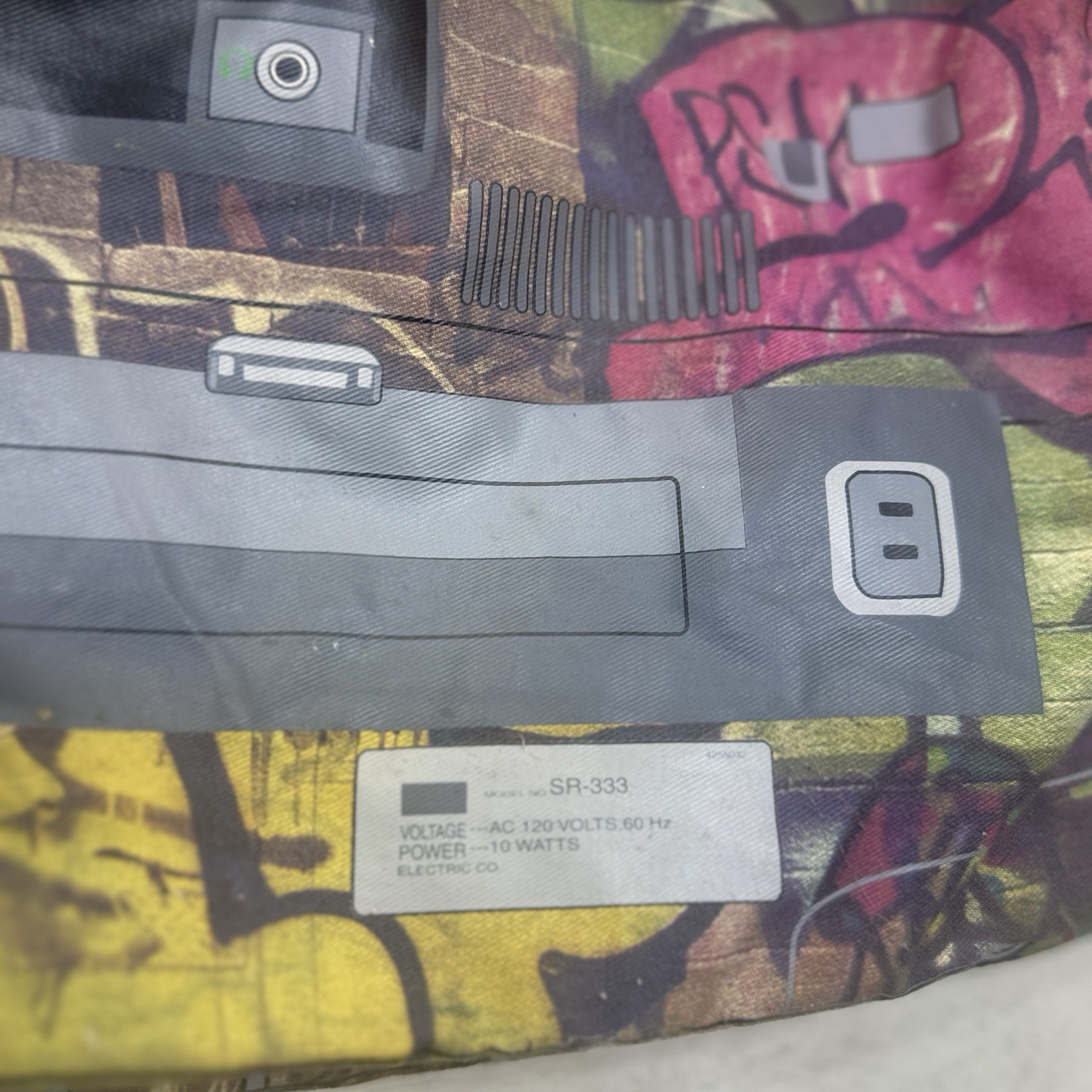 Vintage Parcel Loop NYC old-school Boombox Cassette Tote bag Graffiti Pink