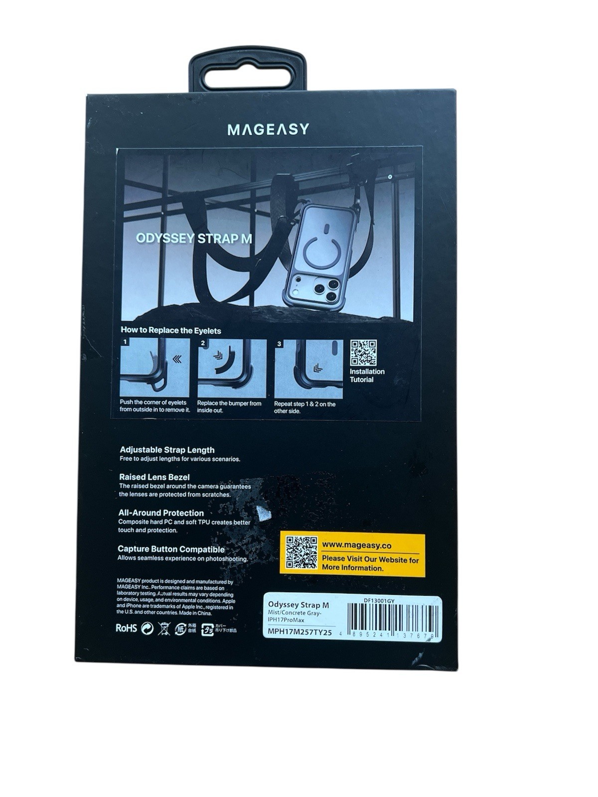 MAGEASY Case for iPhone 17 Pro Max 6.9″ with Strap – 20ft Ultimat…