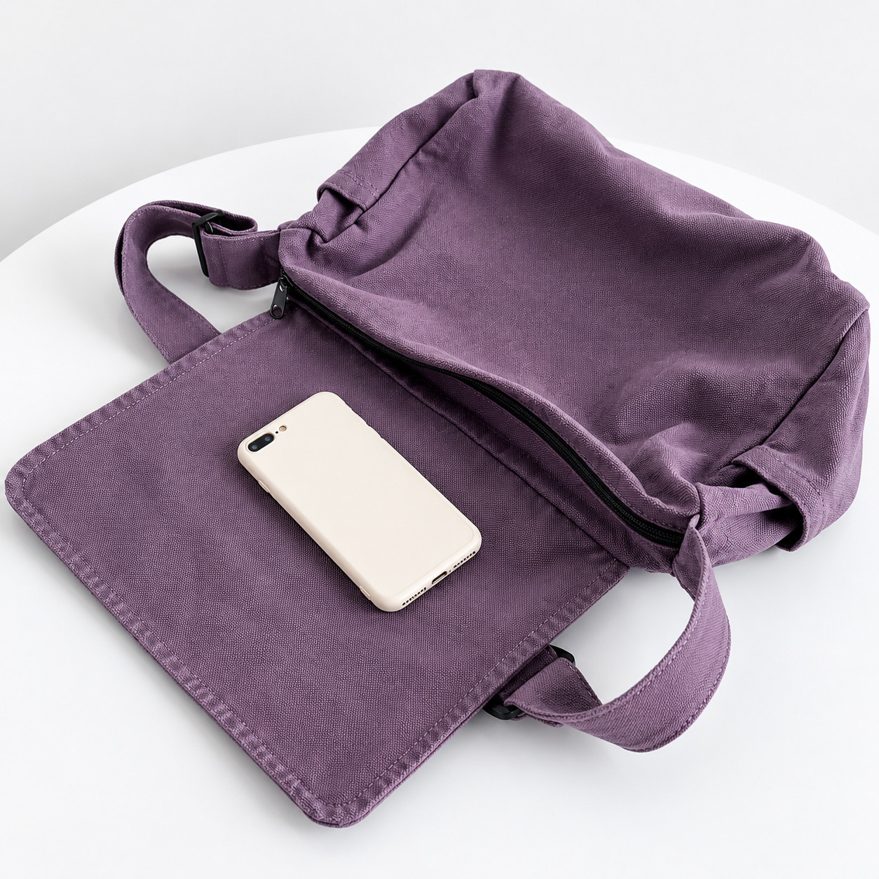 Women’s Canvas Messenger Bag Large Capacity Purple Shoulder Crossbody Hobo Tote