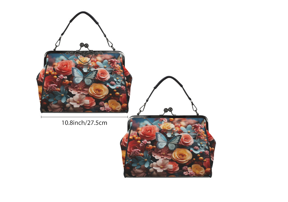 Spring Flowers Butterfly Art Design Shoulder Cross Body Bag Satchel Mother’s Day
