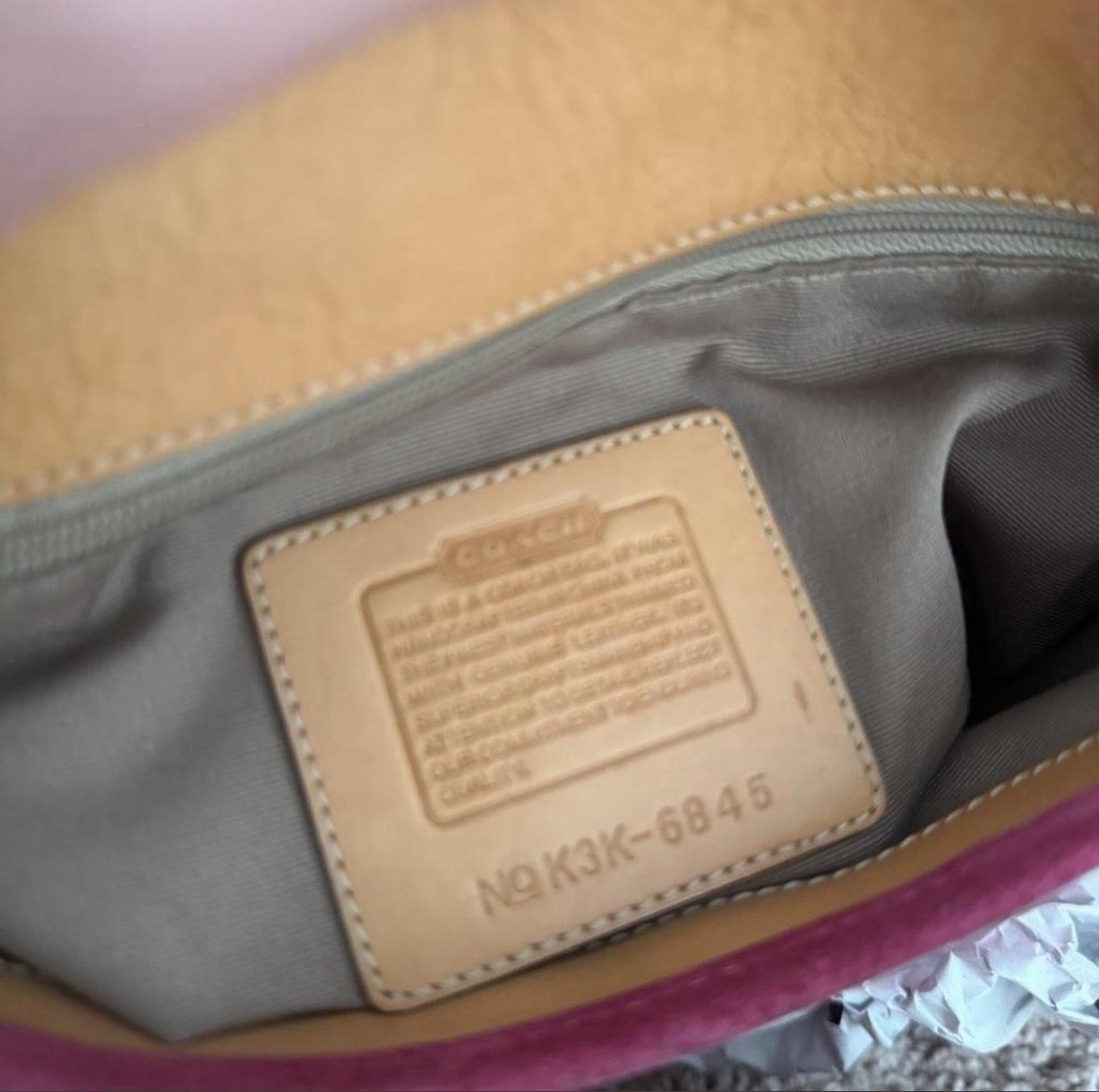 Vintage Coach Pink Signature Hampton Clip Hobo Bag *RARE* find from 2004