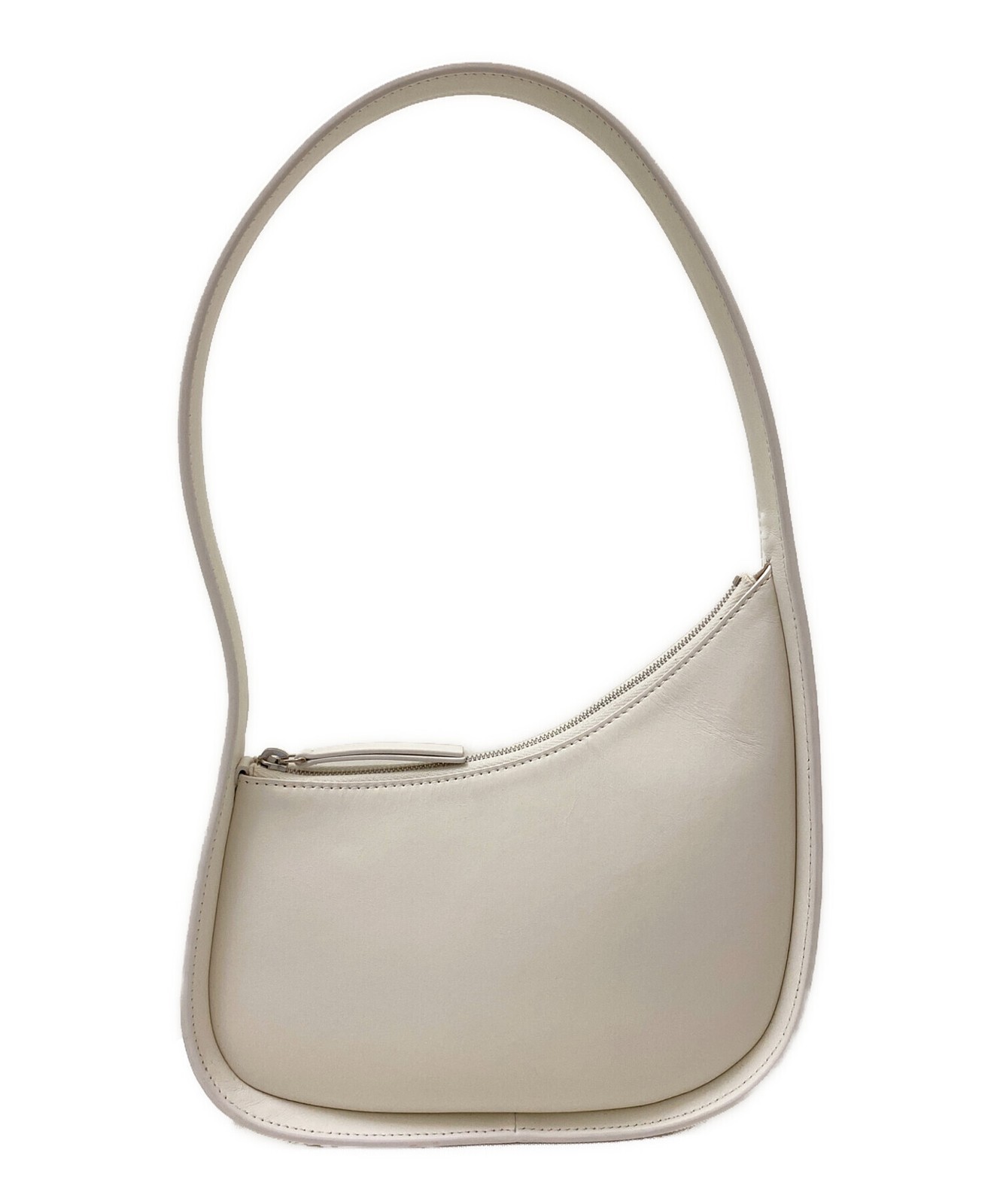 The Row Half Moon Shoulder Bag Leather White #TFB1108