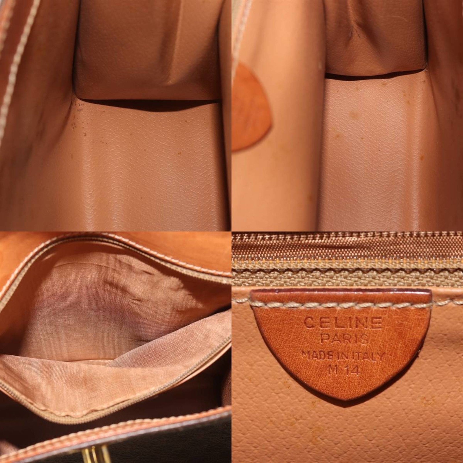 Celine Macadam Brown M14 Handbag in PVC and Leather GZl1efe8