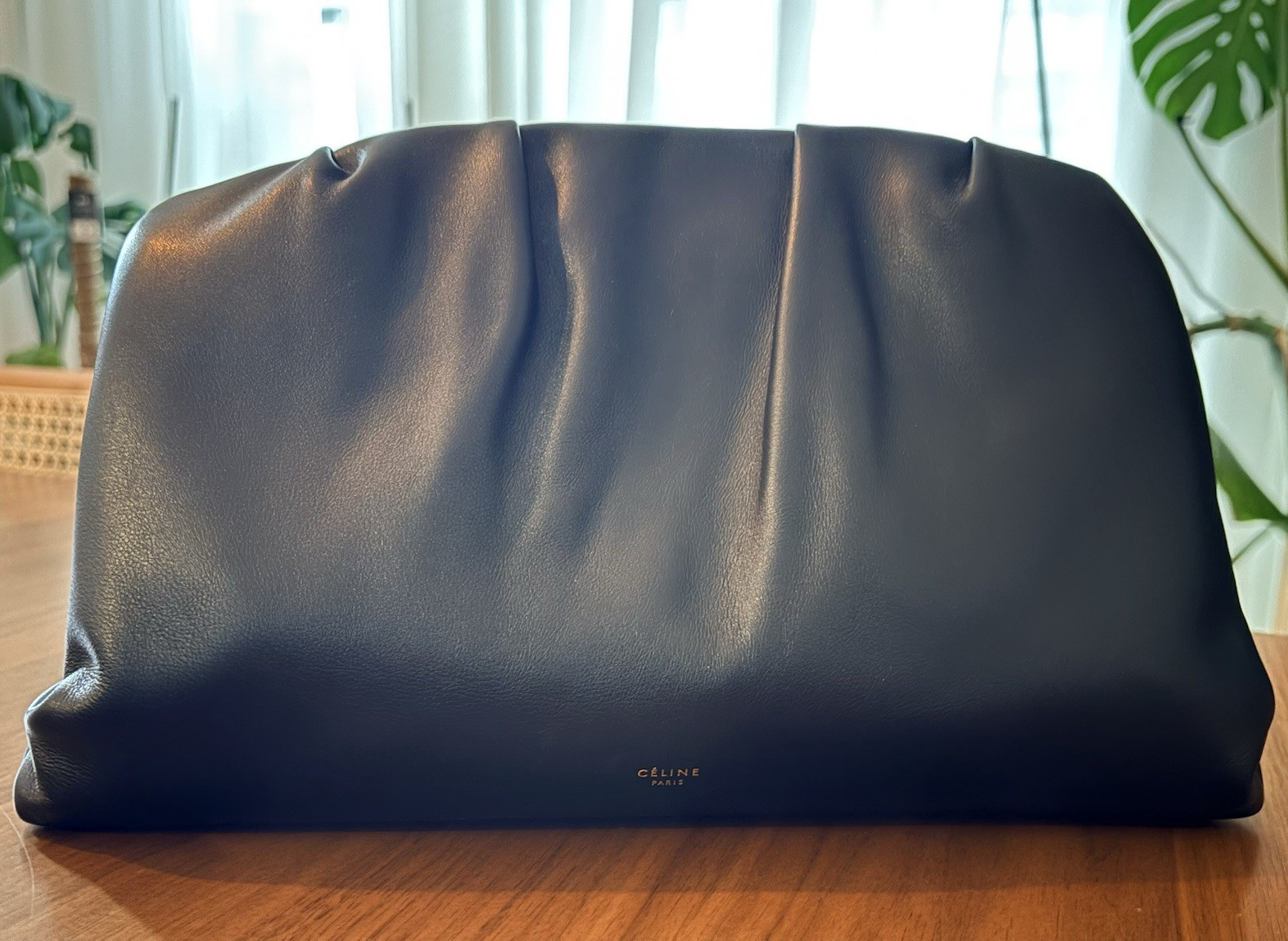 CELINE Phoebe Philo French Lock Clutch Black