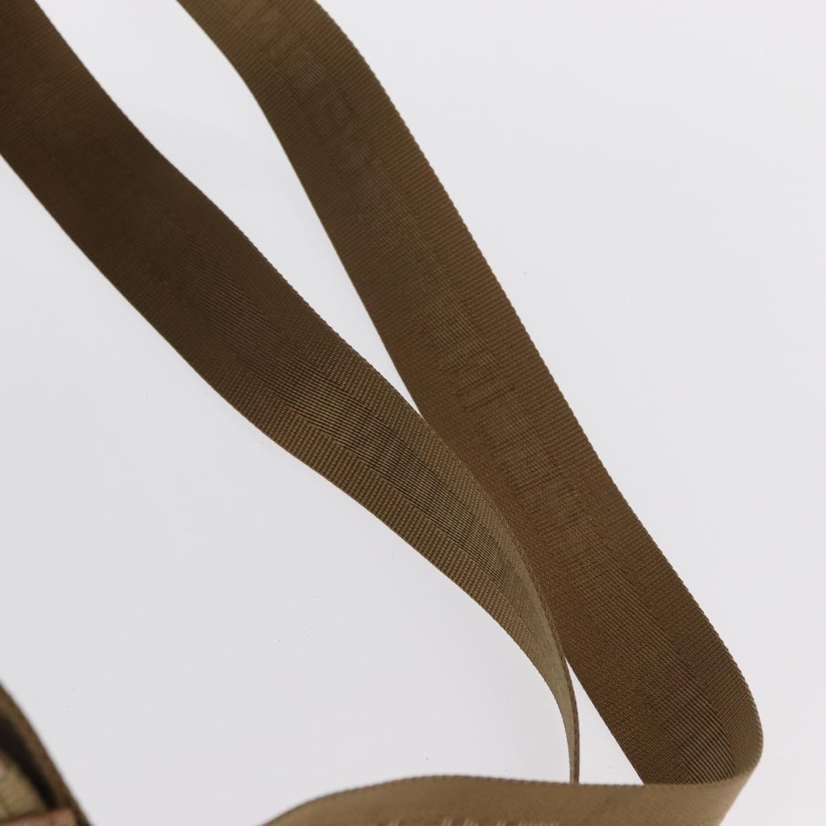 CELINE Macadam Canvas Backpack PVC Leather Brown Gold Auth bs32649