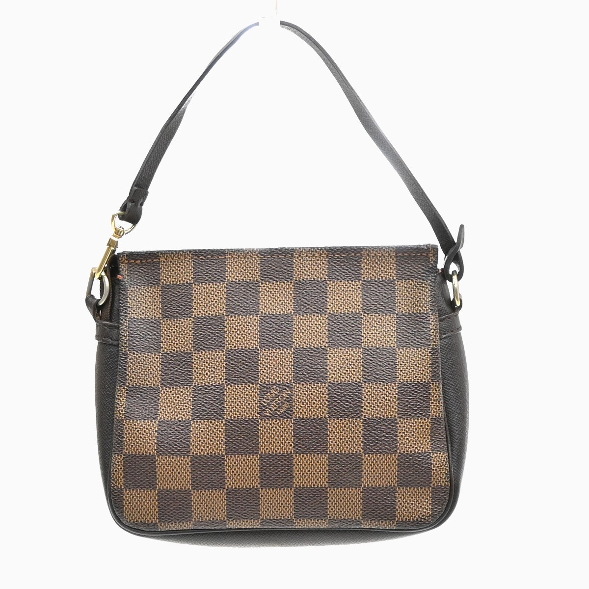 LOUIS VUITTON Trousse Makeup Hand Bag Damier Ebene Leather Brown N51982 83SA070