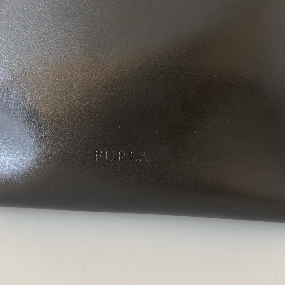 Furla Black Leather Convertible Backpack Shoulder Bag