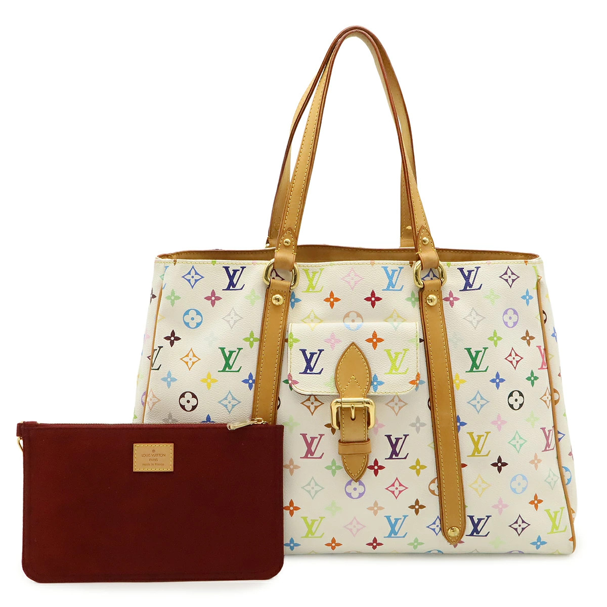 Louis Vuitton Multicolor Monogram M40100 Tote Logo Canvas Bronze Unisex #BLB3115