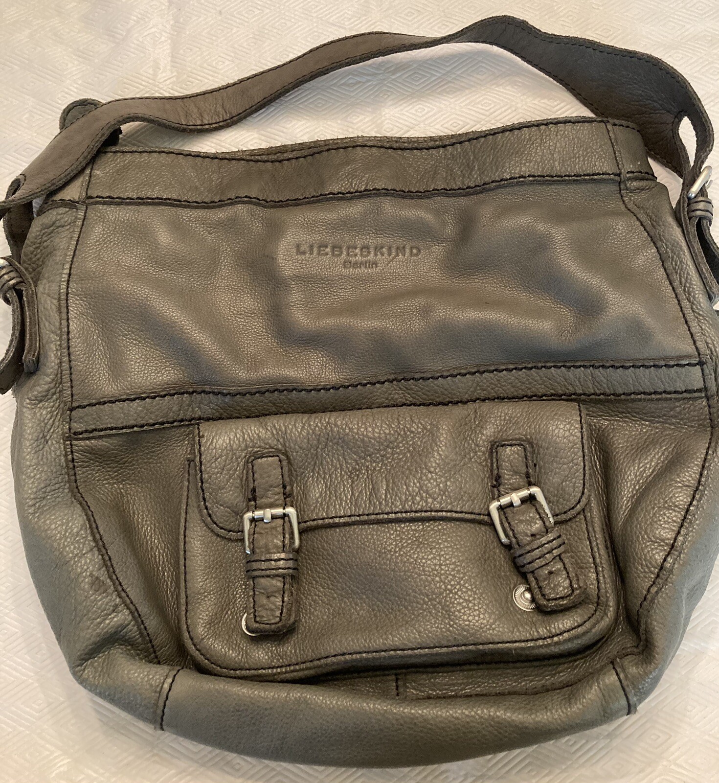 Grey Leather Liebeskind Handbag New