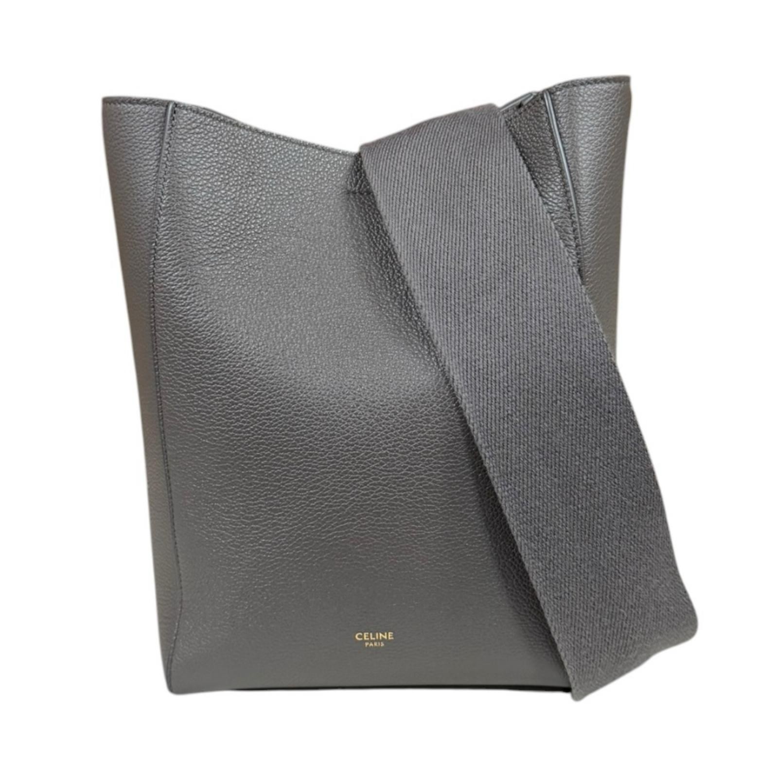 CELINE Shoulder Bag 189303AH4 leather Sangle bucket small used