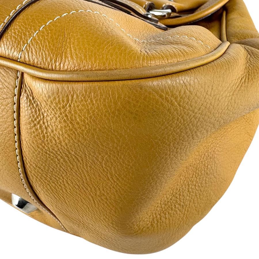 CHRISTIAN DIOR Bag: Leather Mustard Yellow W35H24D13cm w/o accessories;