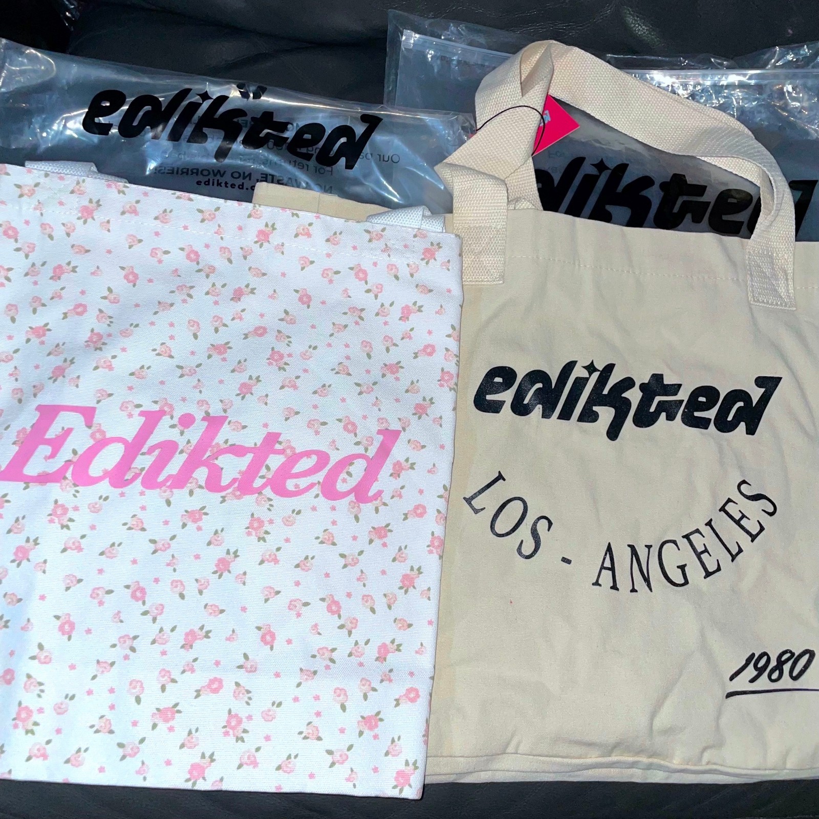 Limited Edition Edikted NYC Pop Up Tote & Edikted Los Angeles Tote
