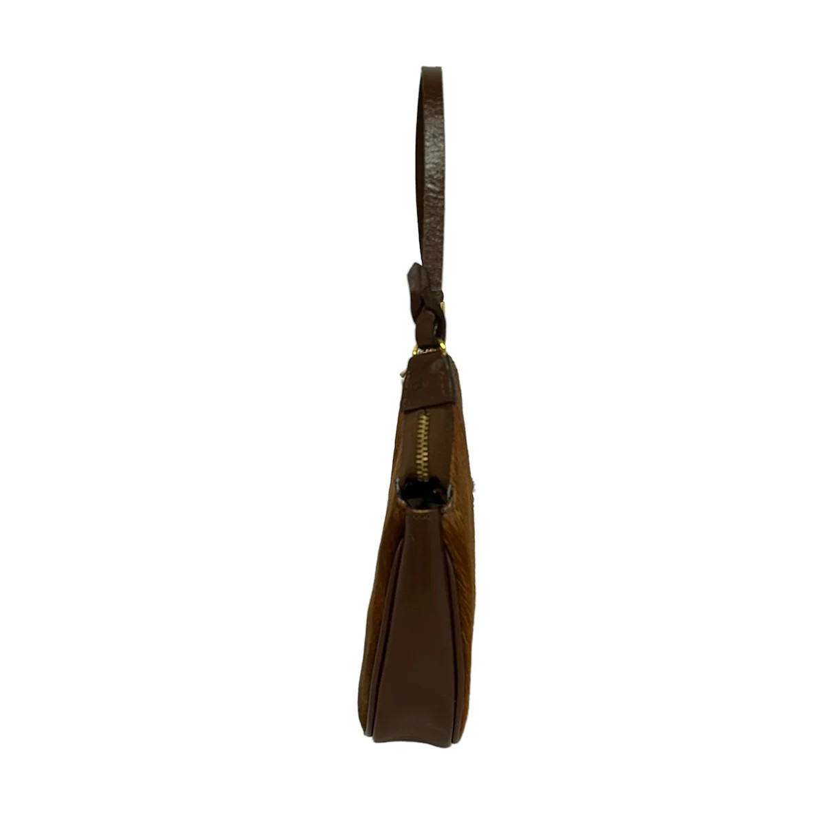Accessoires De Mademoiselle (ADMJ) Dark Brown Unborn Calf Leather Handbag