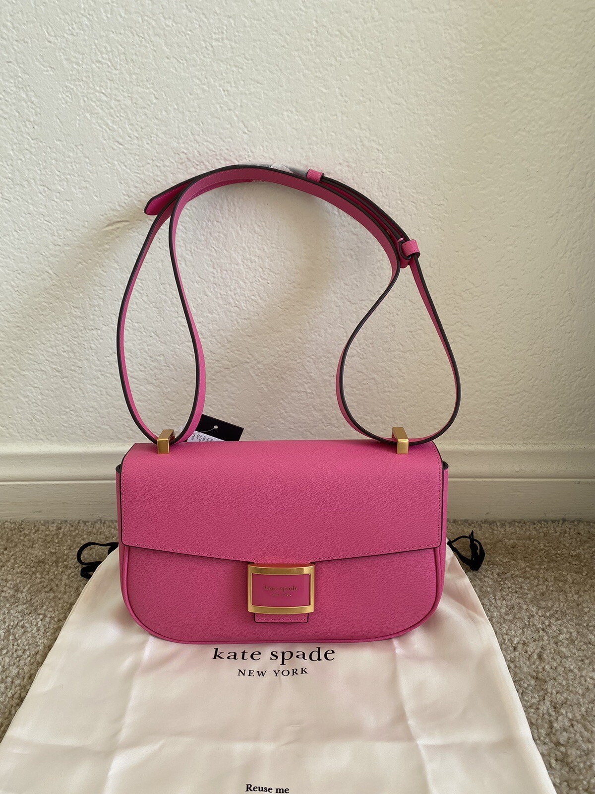 NWT Kate Spade Katy Textured Leather Medium Convertible Shoulder Bag