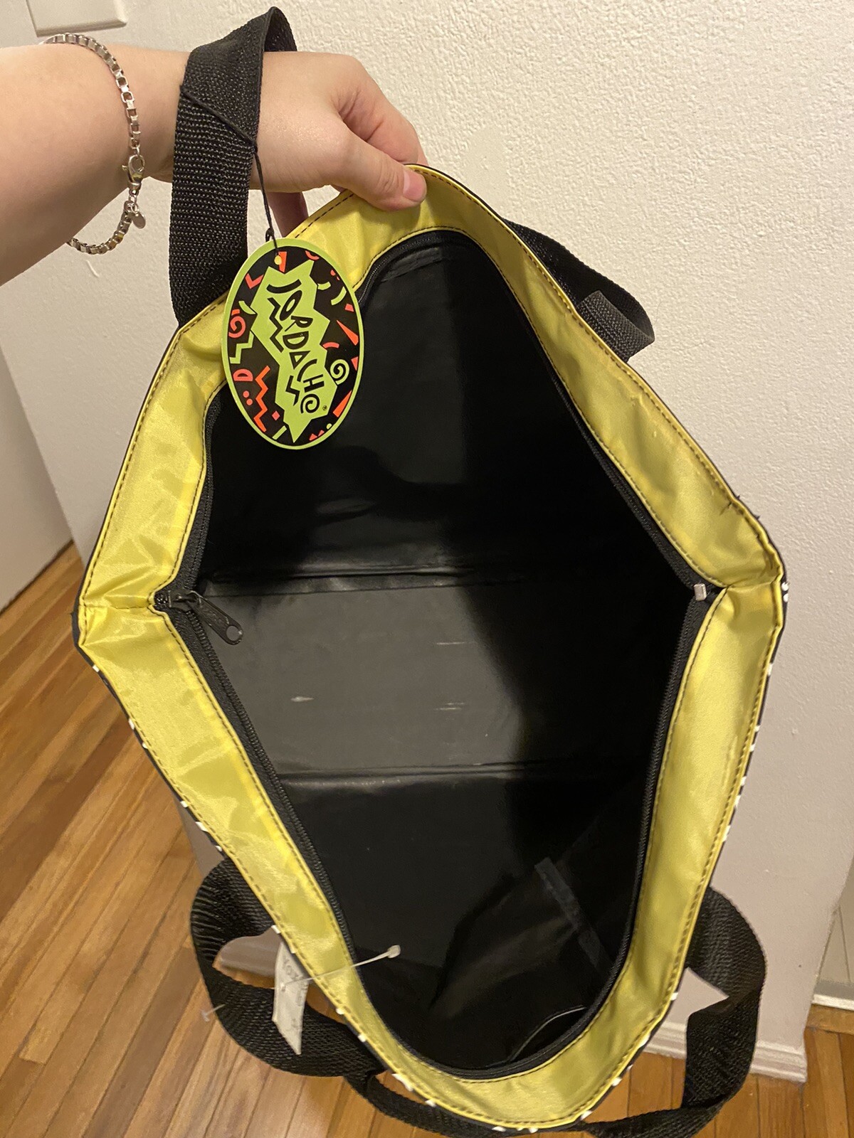 Jordache Tote Bag Neon Yellow Y2K