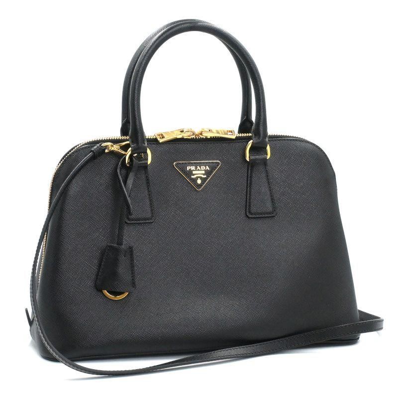 PRADA Bag: BL0837 Black W32×H21×D13cm w/strap card clochette;