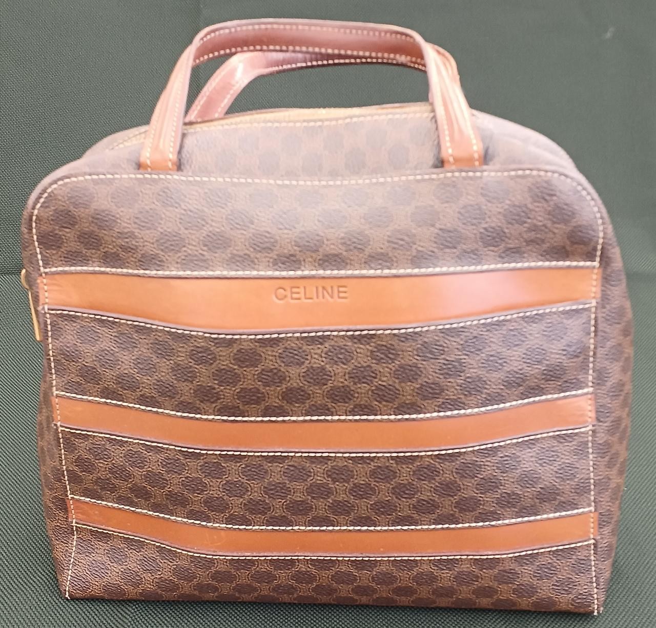 CELINE square Macadam handbag 10.6 inches Brown