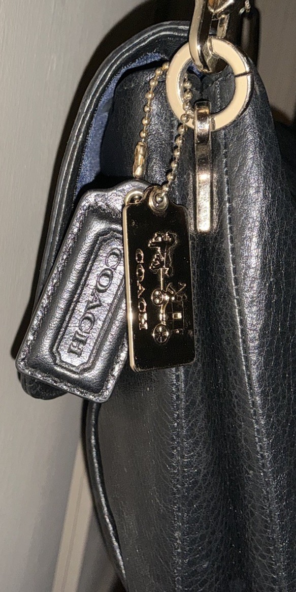 Coach Madison Leather Shoulder Flap Bag Black G1371-26223 Leather & Chain Strap