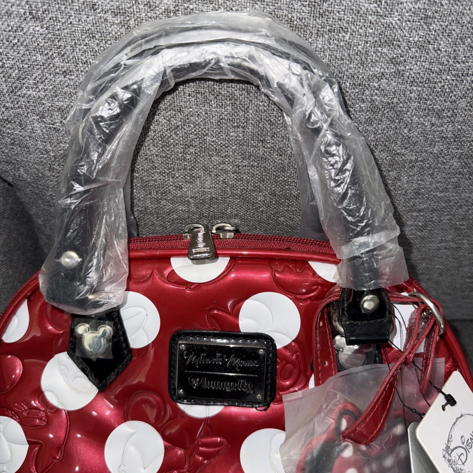 Rare Minnie Mouse Loungefly Purse Red/White Polka Dots NWT￼
