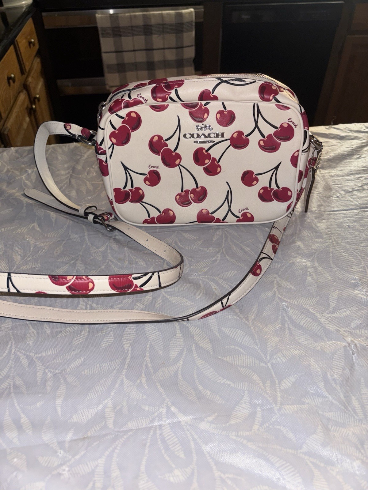Coach Mini Jamie Camera Bag With Cherry Print