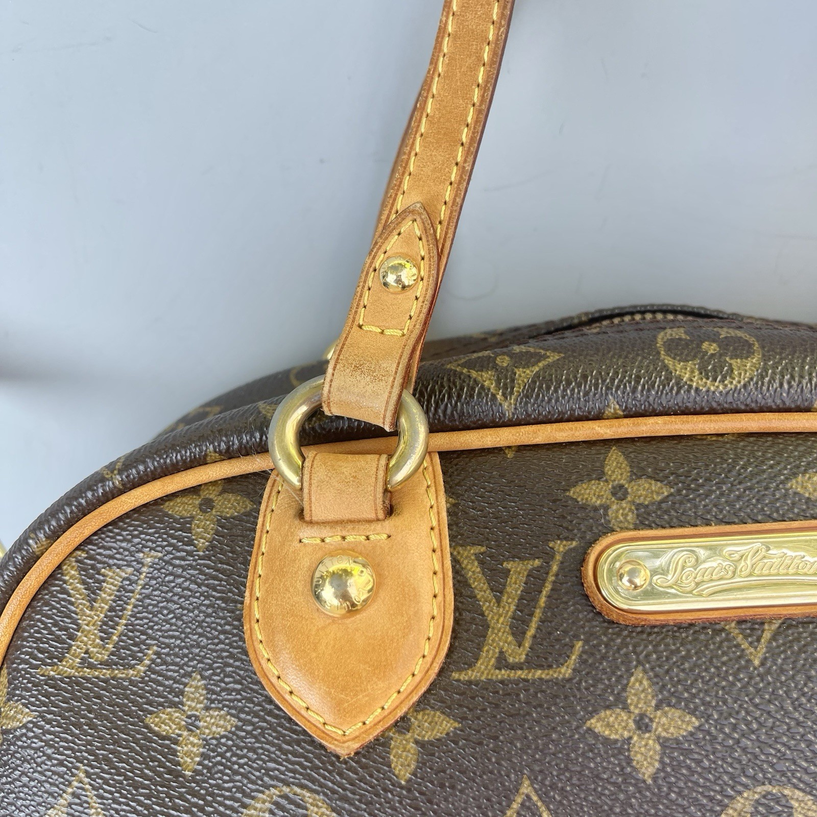 Louis Vuitton Montorgueil Shoulder Bag PM Brown Canvas