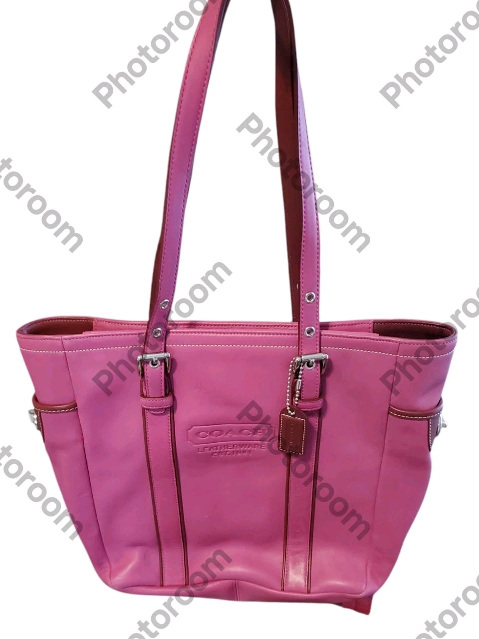 Coach Logo Motif Pink 30″ Double Adjustable Strapes NoE05Q-8E92