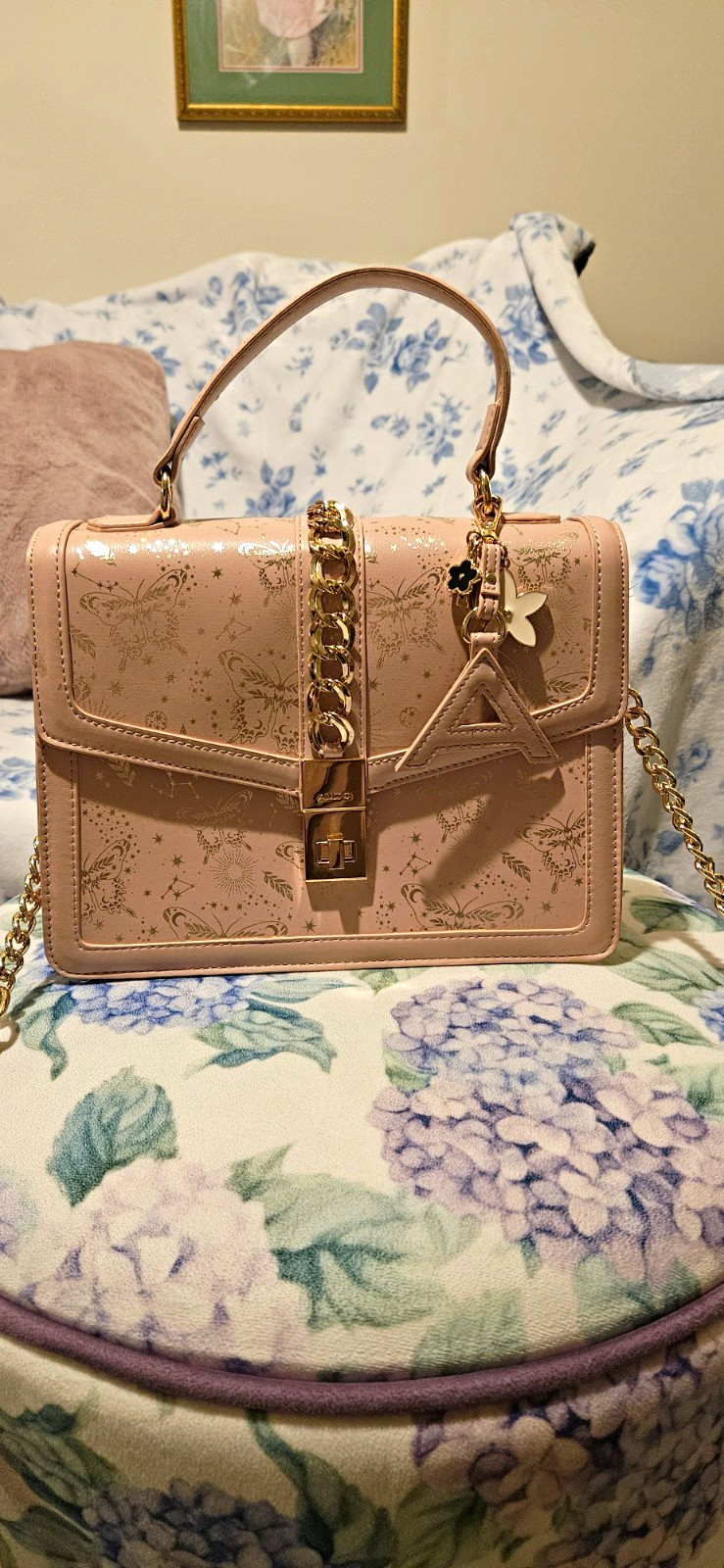 ALDO Handbag With Beautiful Gold Butterfly Pattern 🦋
