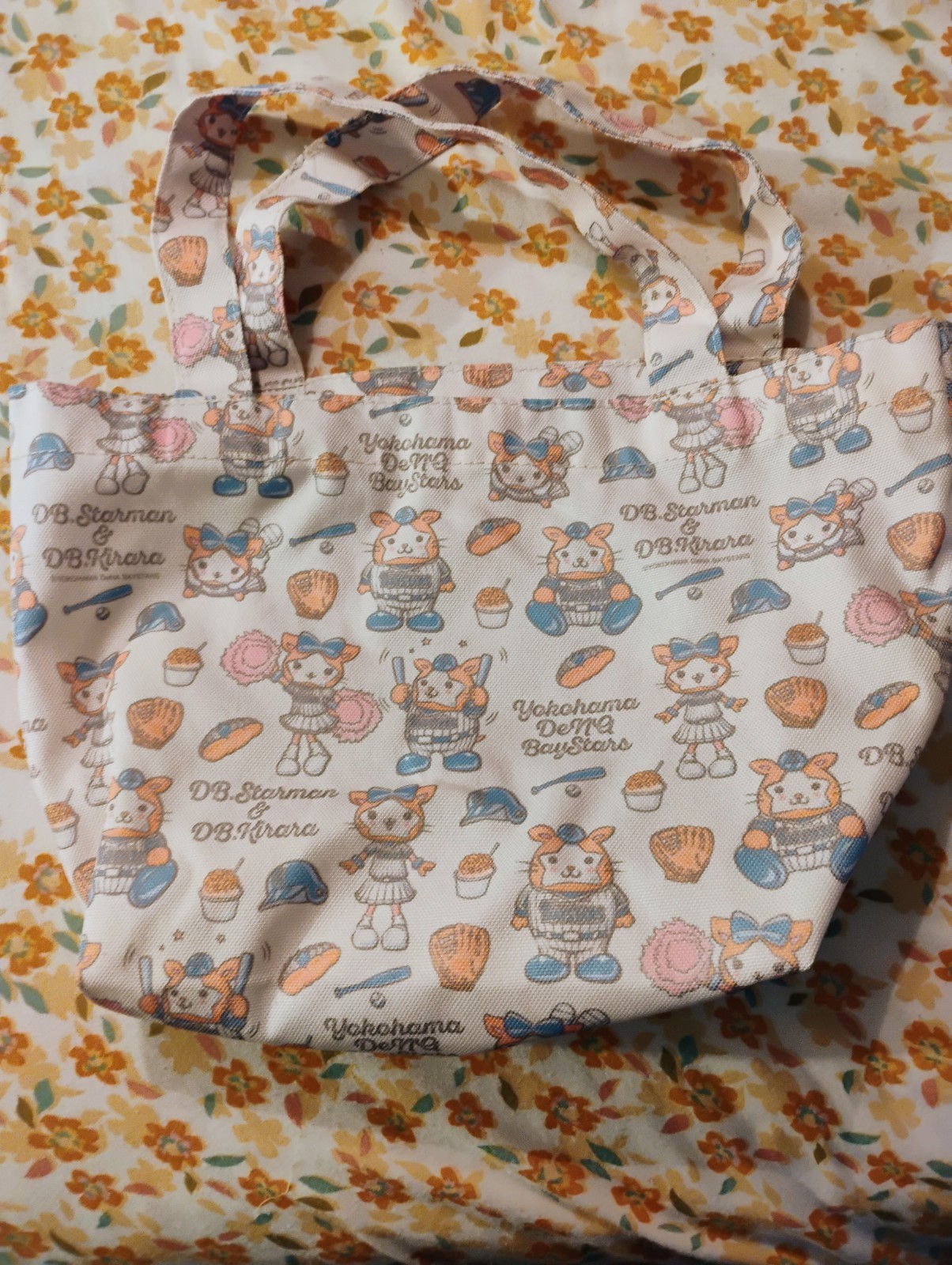 Yokohama DeNA BayStars DB Starman & DB Kirara tote bag Japan Baseball Rare