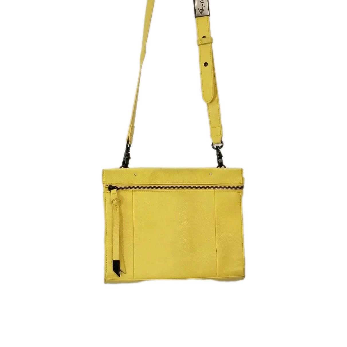 Foley + Corinna Lemon Yellow Dione Vegan Leather Satchel Crossbody Purse Handbag