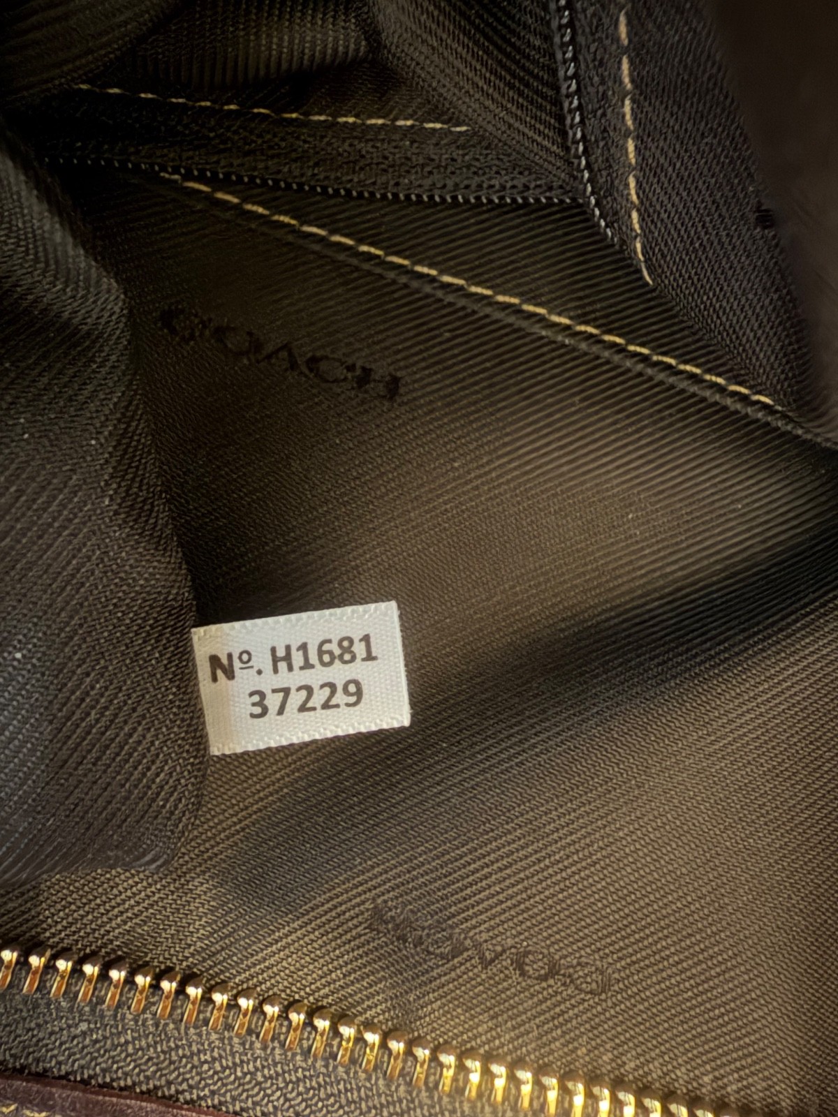 Coach Taylor Tote 37229 Brown Signature Jacquard with Leather Trim