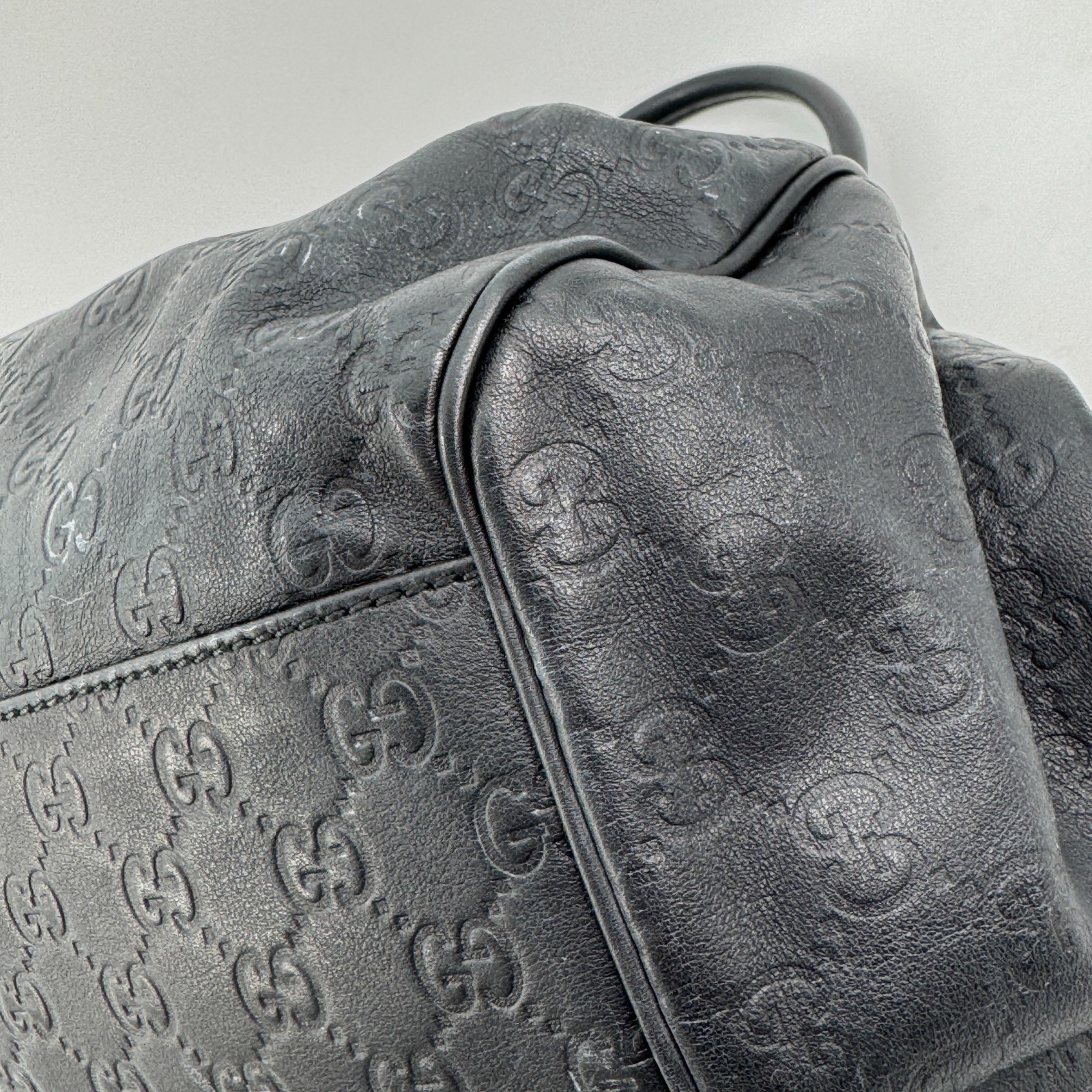 GUCCI Sukey Shoulder Bag Leather Black