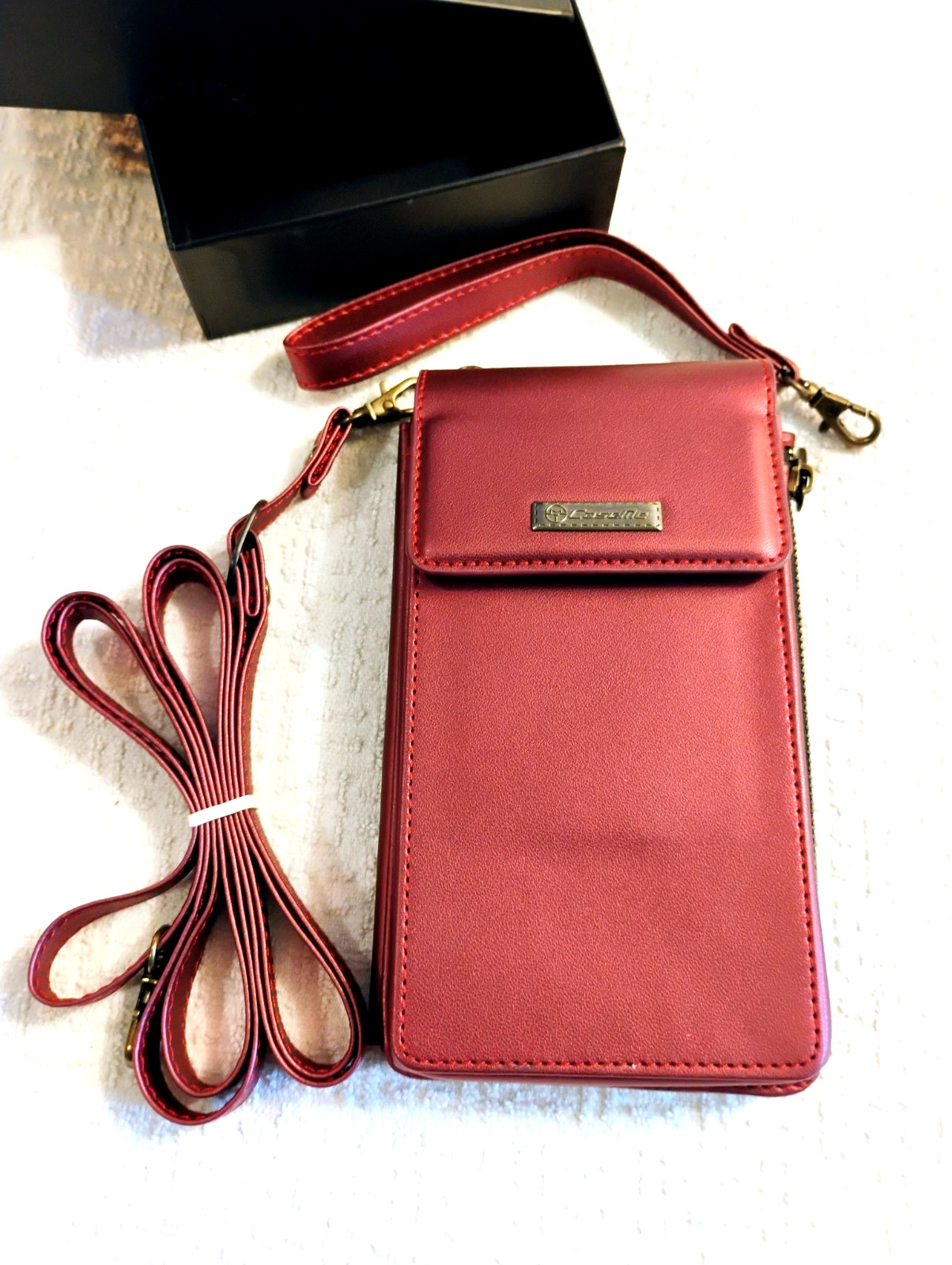 ⚫ Case Me Wristlet Crossbody RFID Wallet Phone Case Metallic Rose NWOT
