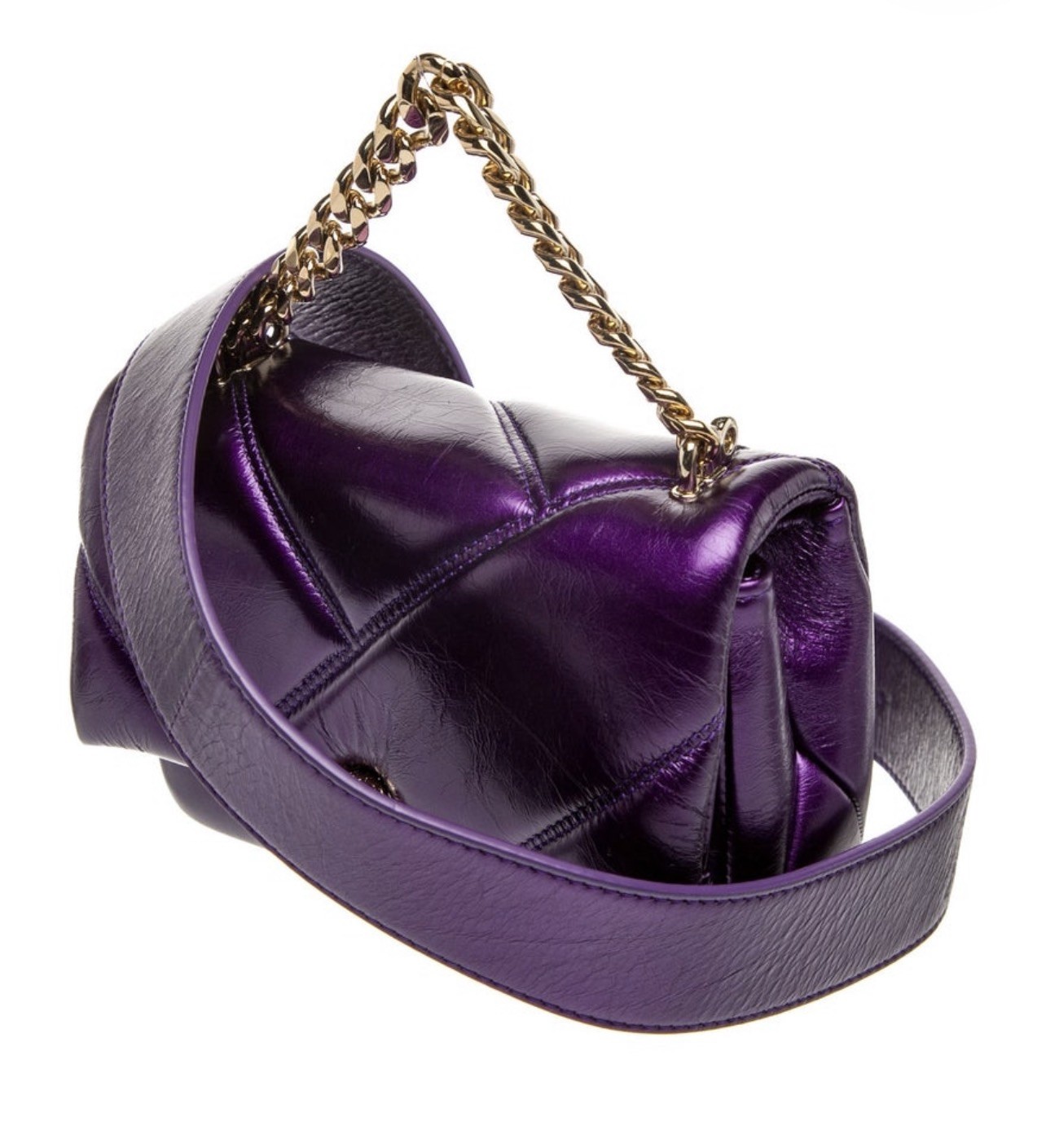 BVLGARI Serpenti Cabochon Mini Amethyst Purple Body Bag l