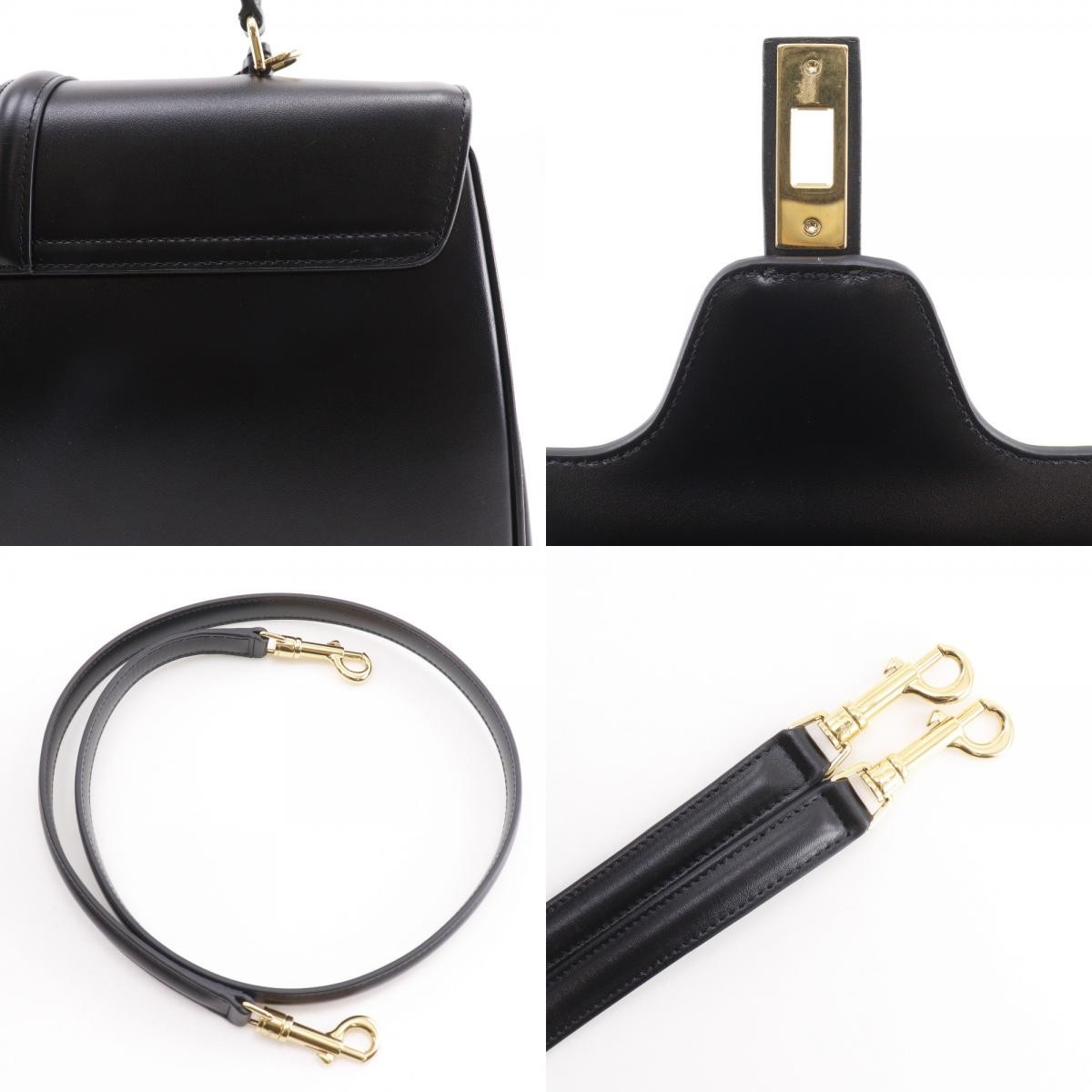 CELINE 16 Sèze Classic Handbag 187373BEY 2WAYShoulder black Calfskin Women