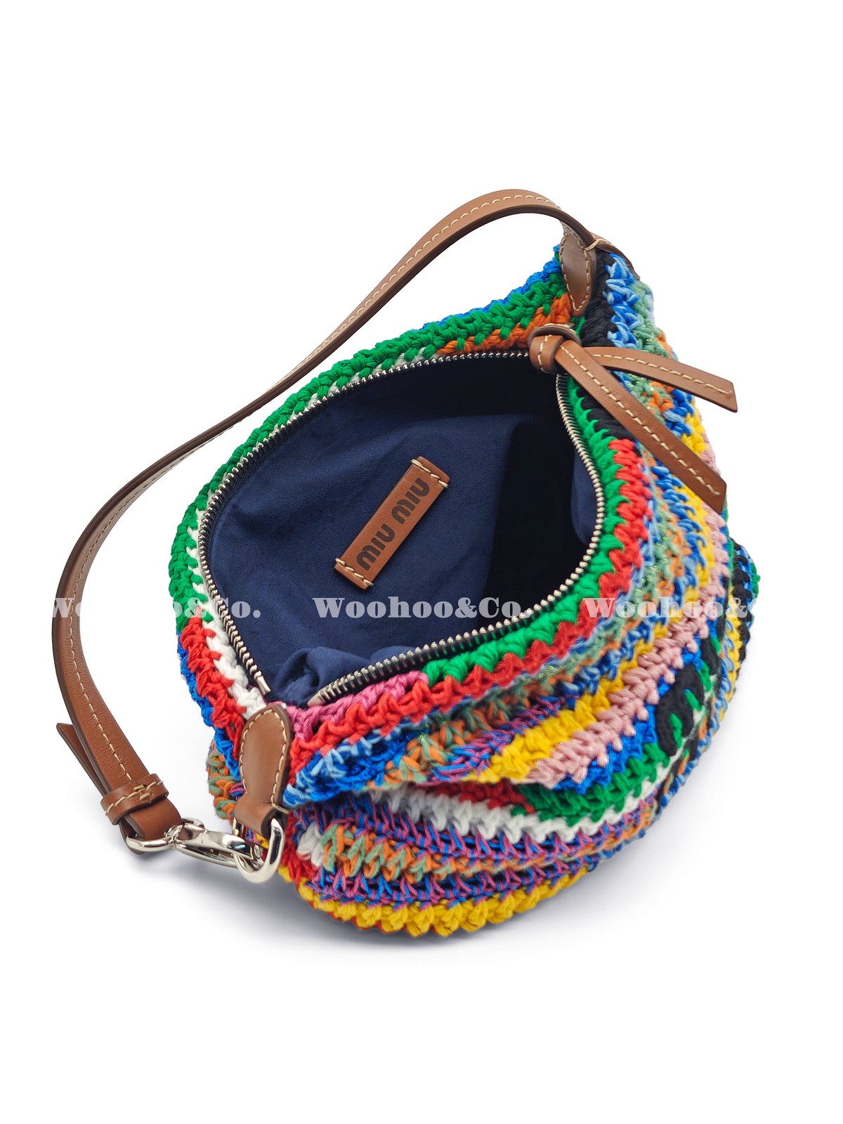 MIU MIU Embroidery Engraved Logo Underarm Bag Handbag Women’s 5.5×7.2×4 in