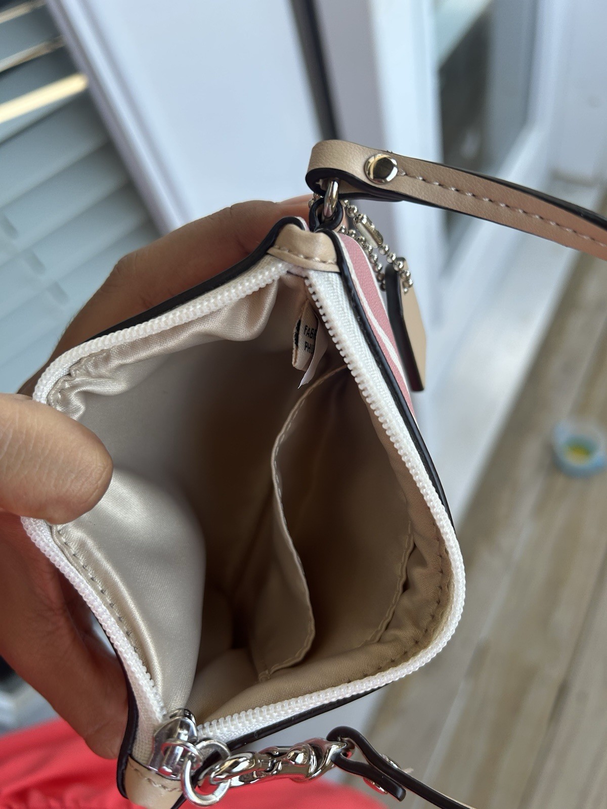 Coach Y2K Zebra Pink Print Wristlet