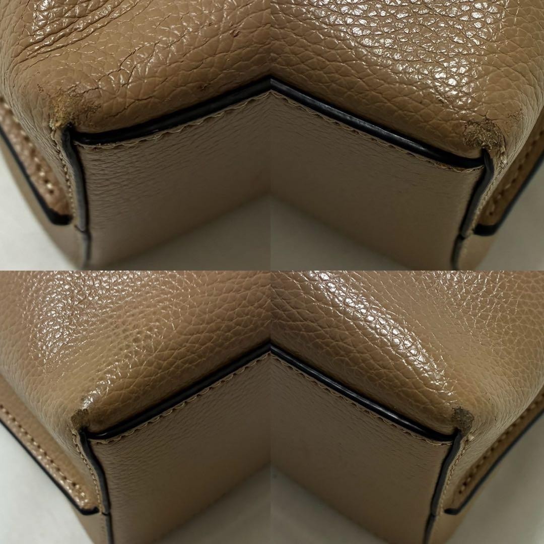 COACH Molly Tote 25 Brown Leather 2WAY Shoulder Bag
