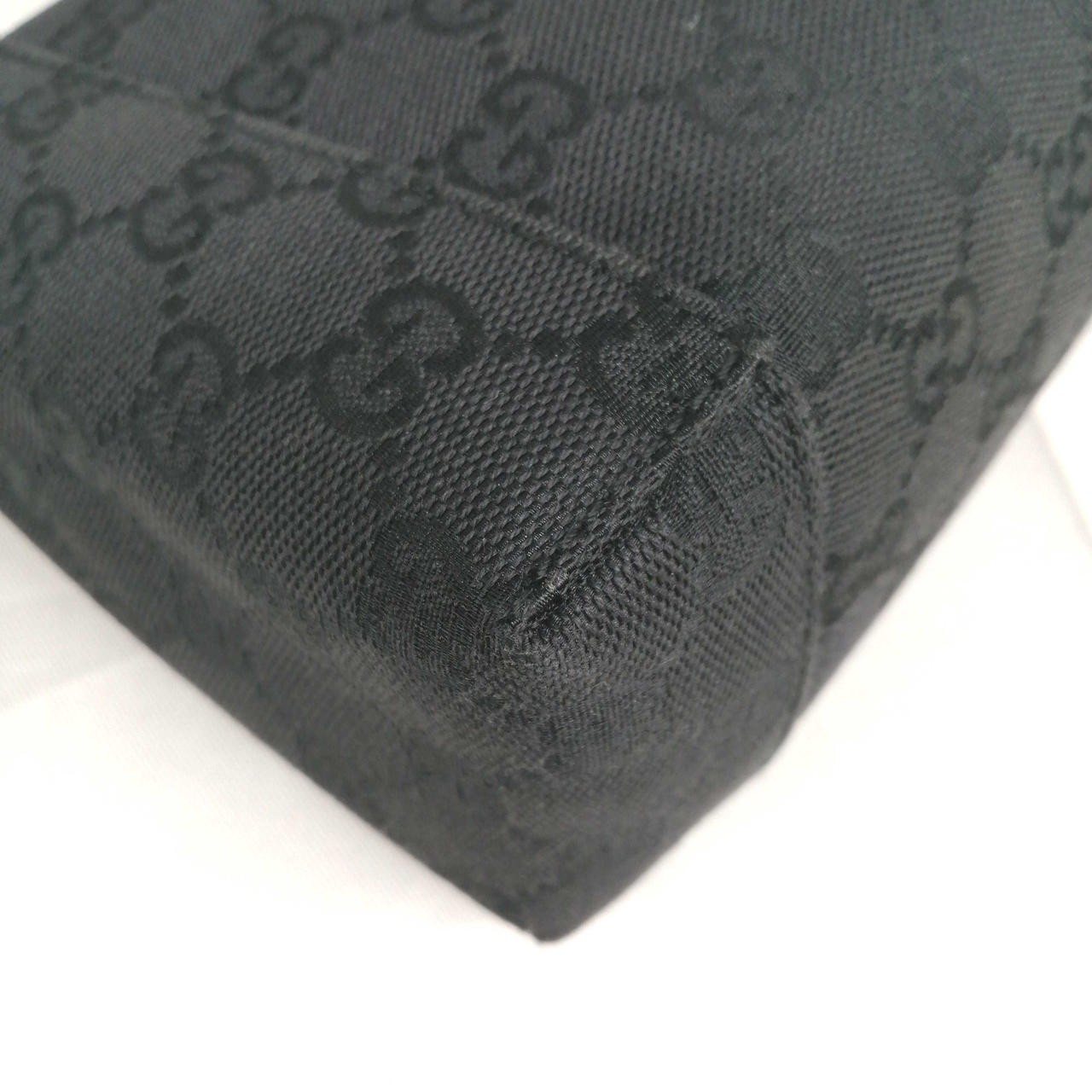 GUCCI GG Canvas Handbag Black Shoulder Bag 113024 USED from Japan #TAS