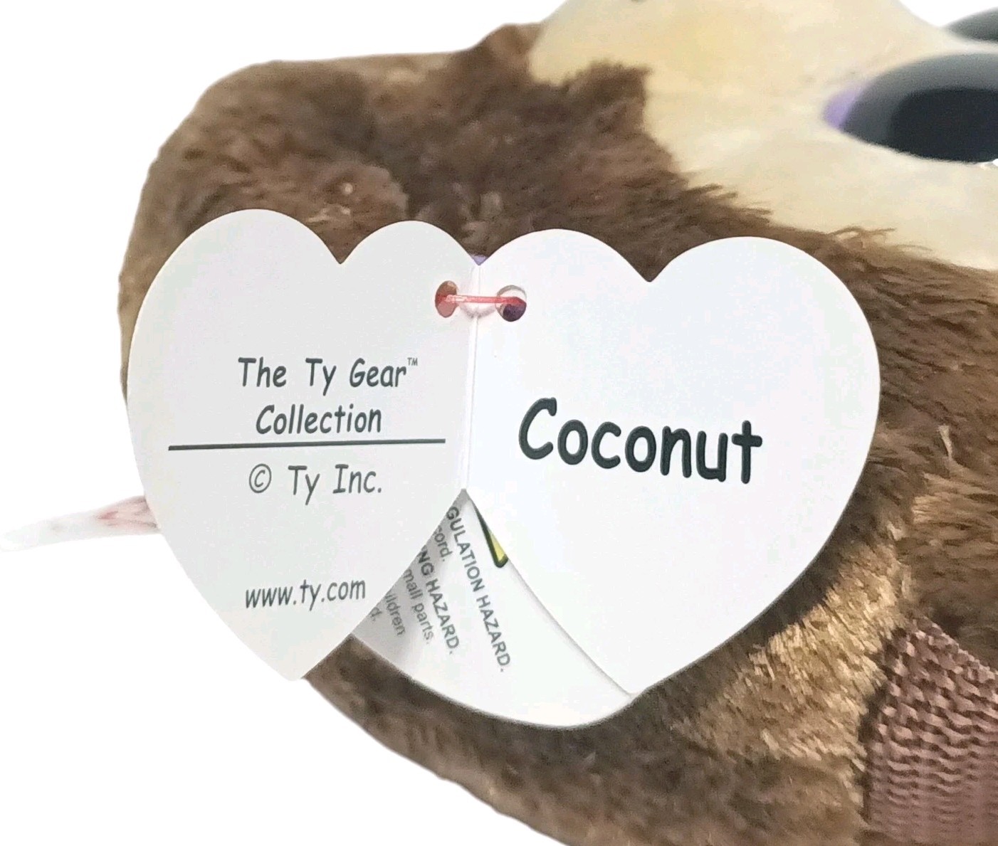 Ty Fashion “Coconut” the Monkey Plush Purse Shoulder Bag Adjustable Strap Zipper