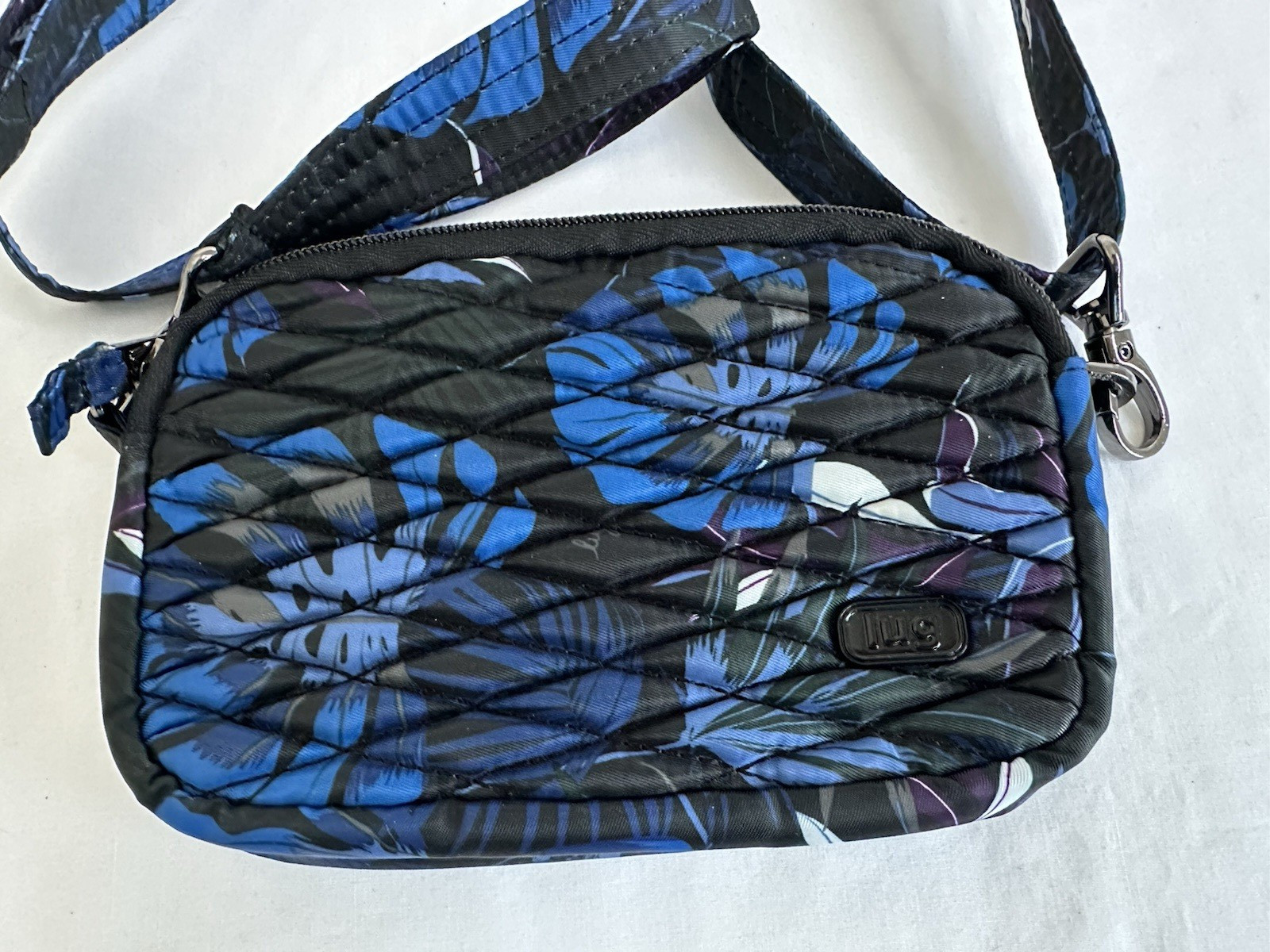 LUG Blue Leaf COUPE Belt Bag Quilted Crossbody Shoulder Bag NWOT
