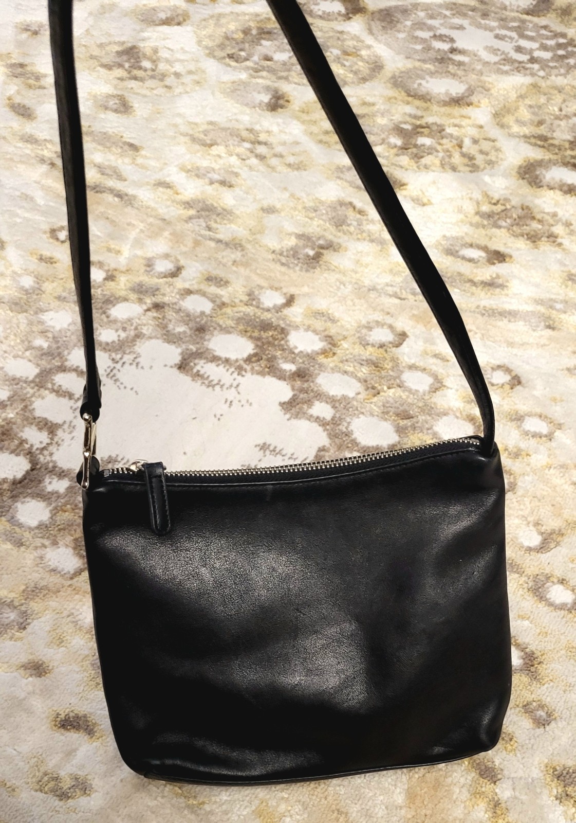 Vintage Banana Republic Black Leather Shoulder Bag Made In Italy Small Purse