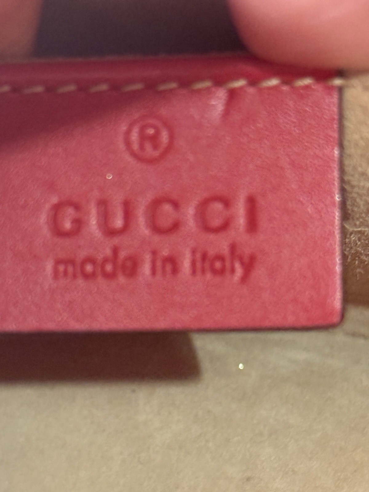 Gucci Sylvie GG Web Shoulder Bag Mini Red Leather