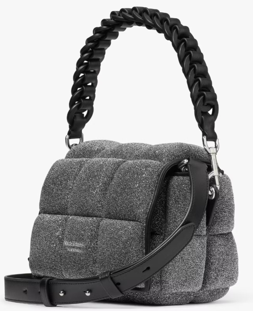 Kate Spade Boxxy Metallic Fabric & Leather Bag KF420 NWT Crossbody Purse $528