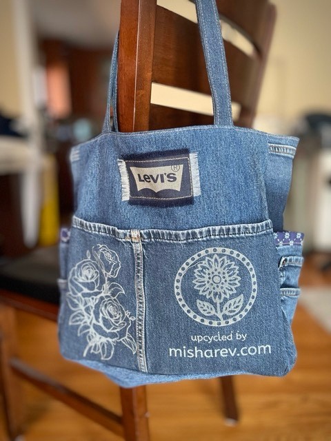 Upcycled Denim Stylish Tote Bag