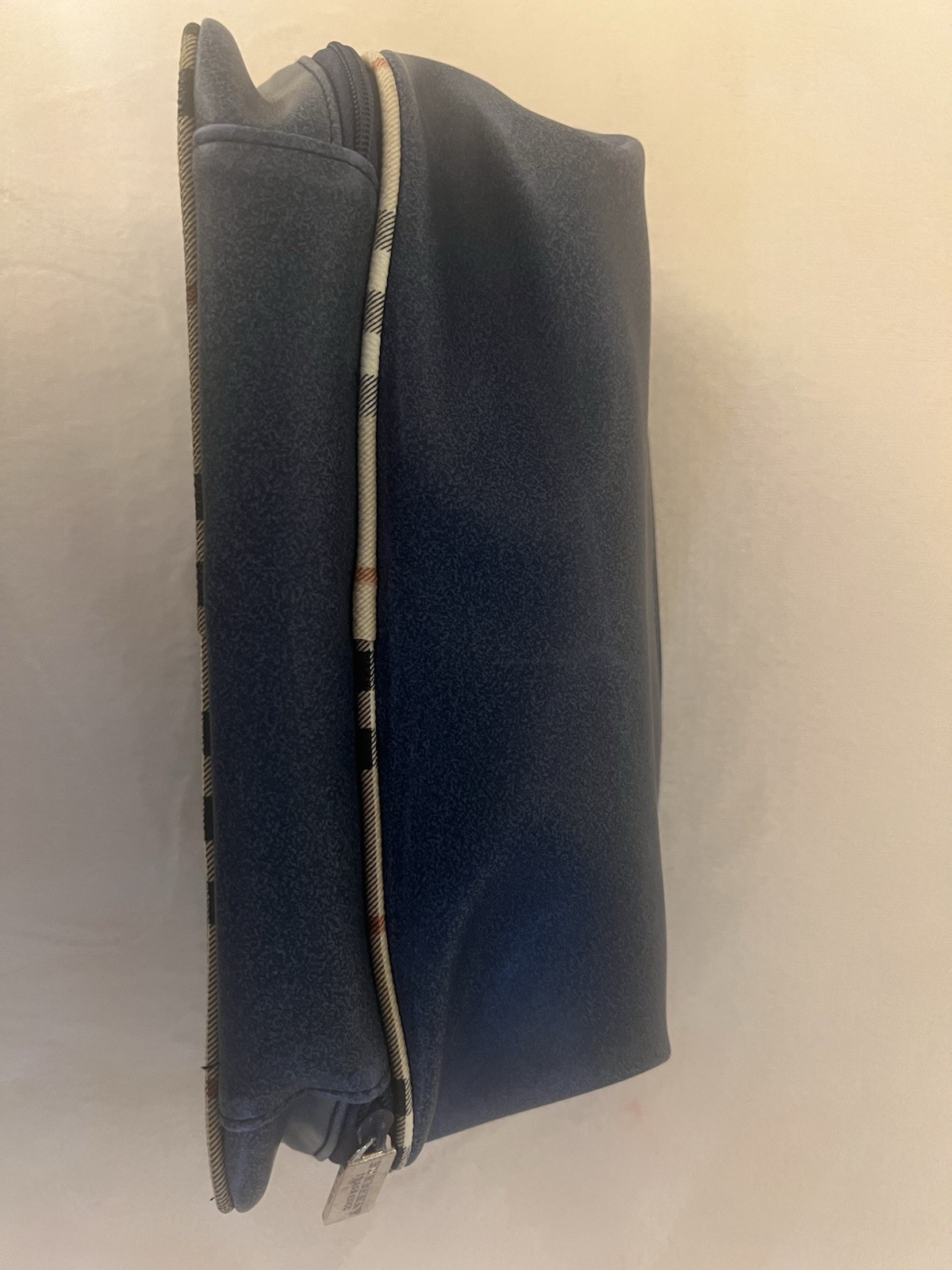 Burberry Fragrance Navy Nova Check Pouch Bag Vanity Bag Double Stack/ Rare