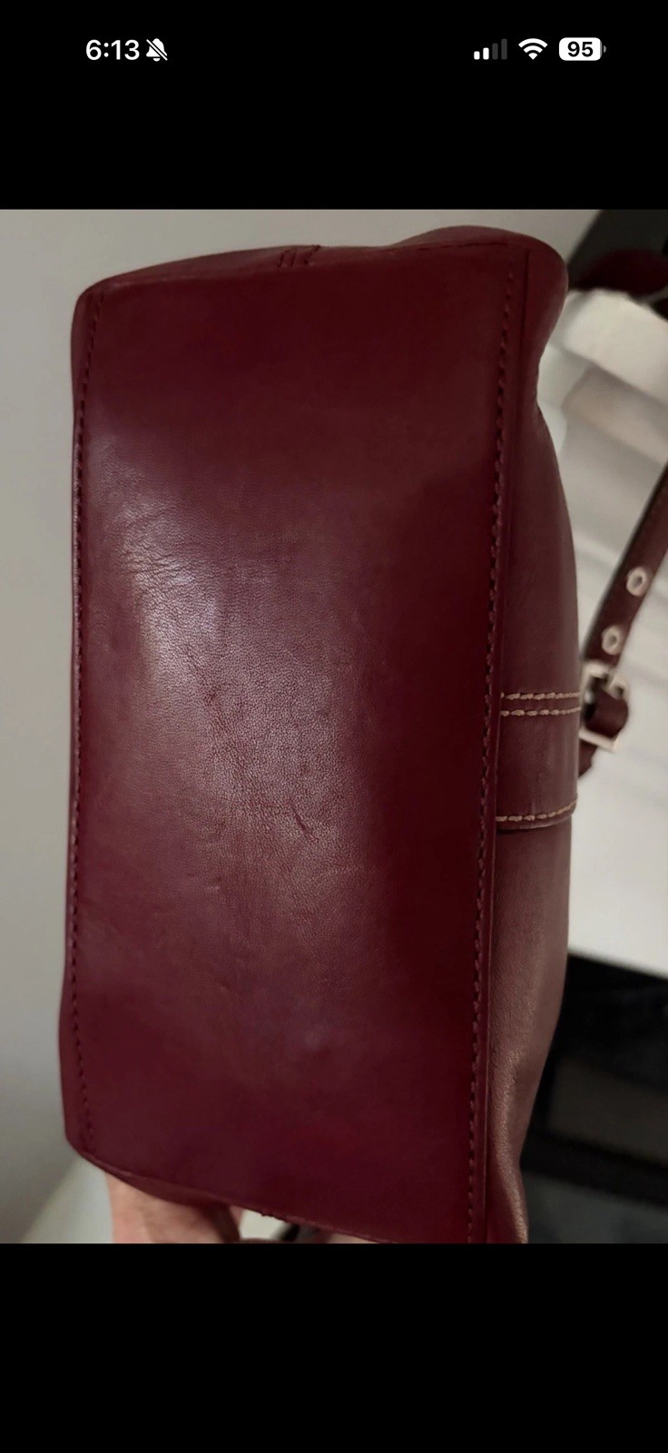 Vintage Y2K Coach leather mini demi hobo – Berry
