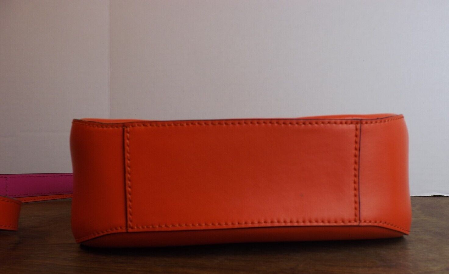Kate Spade New York Doreen Leather Crossbody Purse Orange / Pink Accent & Strap