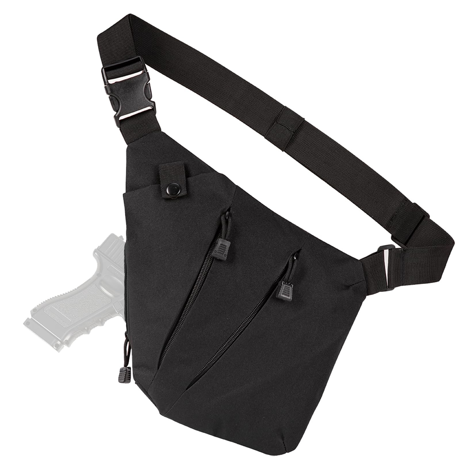 Tactical Concealed Carry Crossbody Sling Bag, Anti-thief CCW EDC Carry Bag
